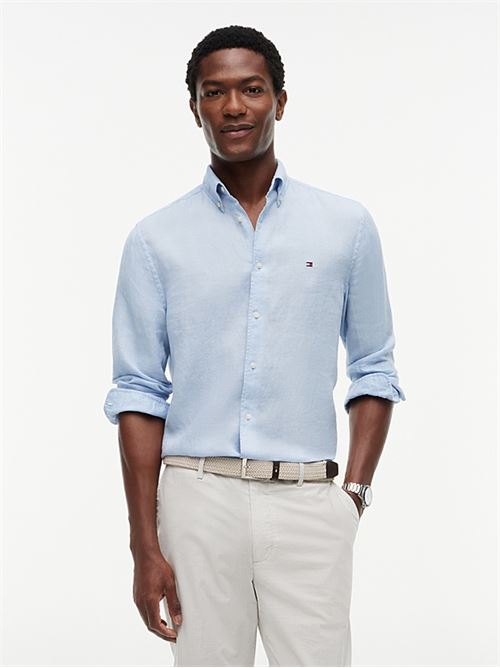 pigment dyed li solid rf shirt TOMMY HILFIGER | MW0MW41530C1O